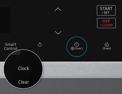 how to set the clock on samsung gas range